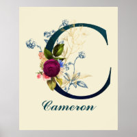 Fancy Floral Letter 'C'