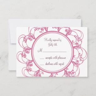 Fancy Floral RSVP Card