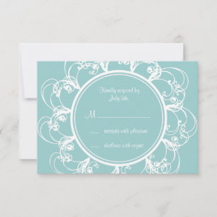 Fancy Floral RSVP (turquoise)