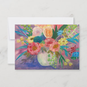 Fancy Floral thank you / note card