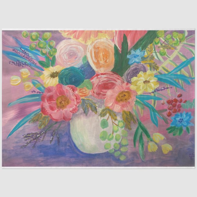 Fancy Floral tissue paper (Front)