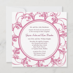 Fancy Floral Wedding Invitation