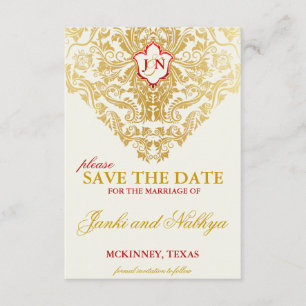 Fancy Flourishes Golden Wedding Save the Dates Save The Date