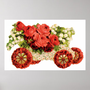 Fancy Flower Cart Poster
