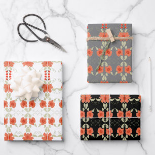 Fancy Flowered designer Wrapping Paper Sheet