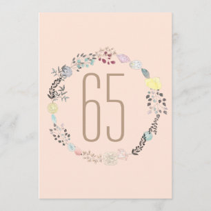 Fancy Flowers and Diamonds 65th Birthday Invitation