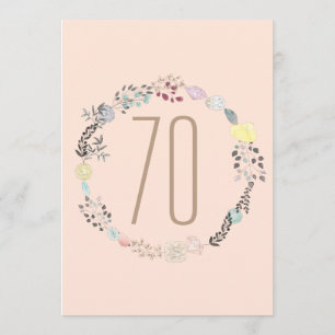 Fancy Flowers and Diamonds 70th Birthday Invitation