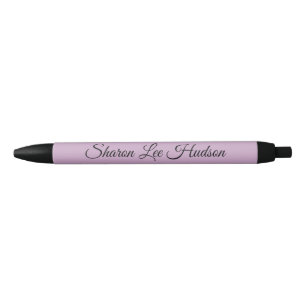 Fancy Font Lavender & Black Black Ink Pen
