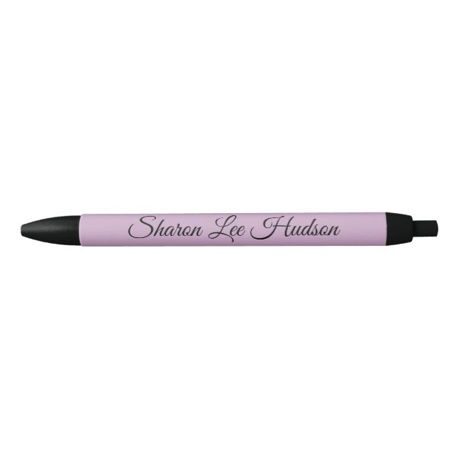 Fancy Font Lavender & Black Ink Pen (Front)