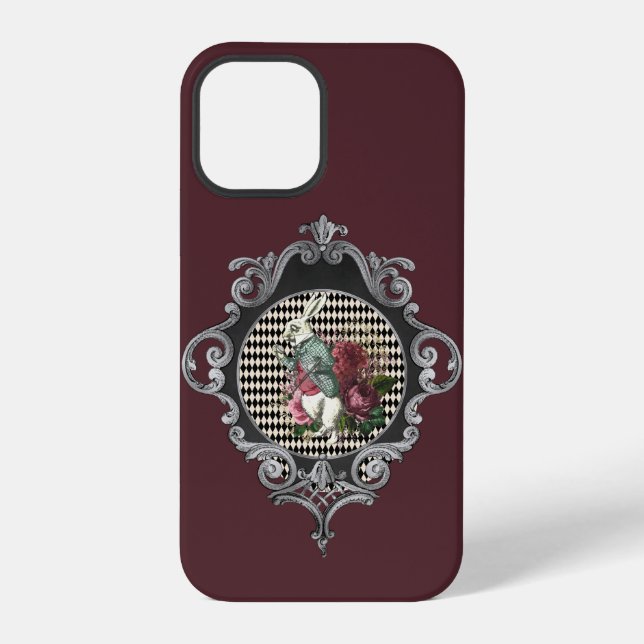 Fancy Frame White Rabbit Collage iPhone Case (Back)