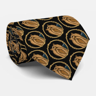 Fancy Frame Yorkshire Terrier Yorkie Portrait Cute Tie