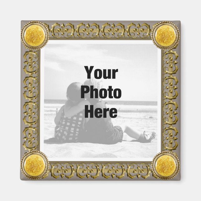 Fancy Framed Photo Magnet (Front)