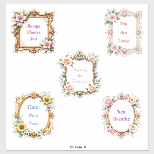Fancy Frames Affirmations Sticker Sheet (Sheet)