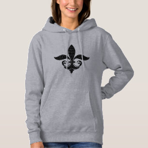 Fancy French Fleur De Lis with French Script Hoodie