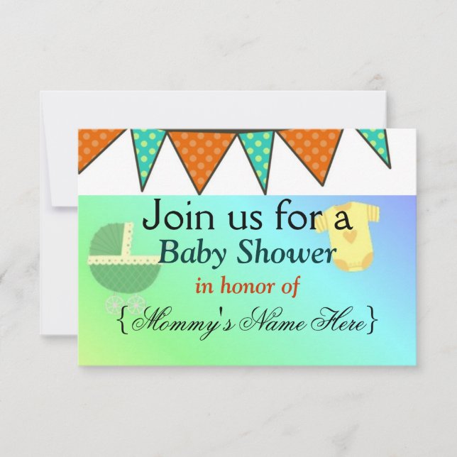 Fancy & Fun Baby Shower Invitation (Front)