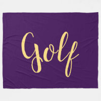 Fancy Fun GOLF Script Deep Purple Background