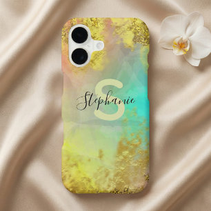 Fancy Glam Abstract Gold Metallic Foil Glitter