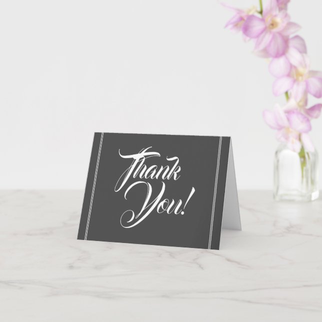 Fancy, Glamourous and Classy "Thank You!" Card (Orchid)