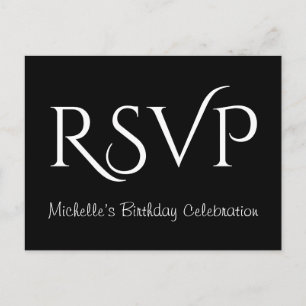 Fancy & Glamourous "RSVP" Postcard