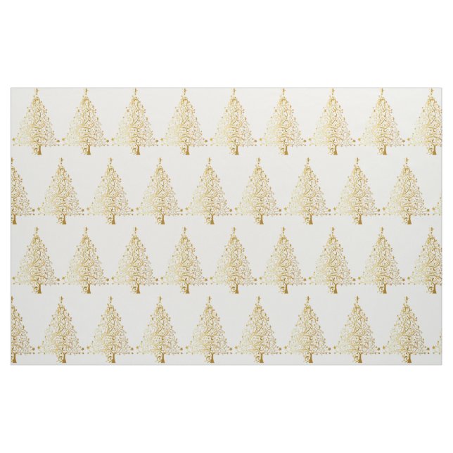 Fancy Gold Christmas Tree Thunder_Cove Fabric (Fat Quarter)