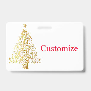 Fancy Gold Christmas Tree Thunder_Cove  ID Badge