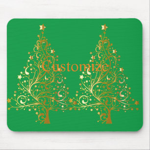 Fancy Gold Christmas Tree Thunder_Cove  Mouse Pad