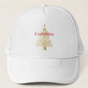 Fancy Gold Christmas Tree Thunder_Cove Trucker Hat