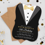 Fancy Gold Foil Tuxedo 18th Birthday Invitation<br><div class="desc">Celebrate in style with these trendy 18th Birthday invitations. The design is easy to personalise with your own wording and your family and friends will be thrilled when they receive these fabulous party invites.</div>