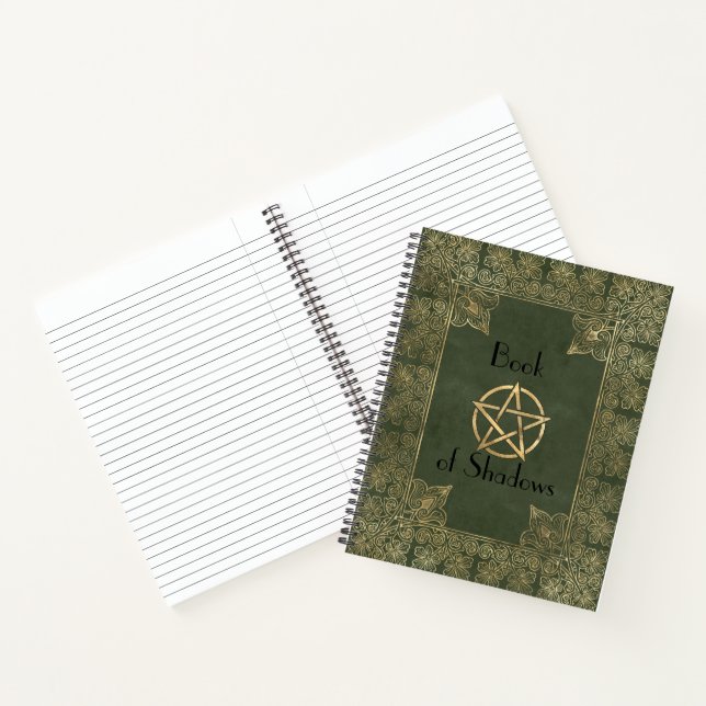 Fancy Gold & Green Book of Shadows (Inside)