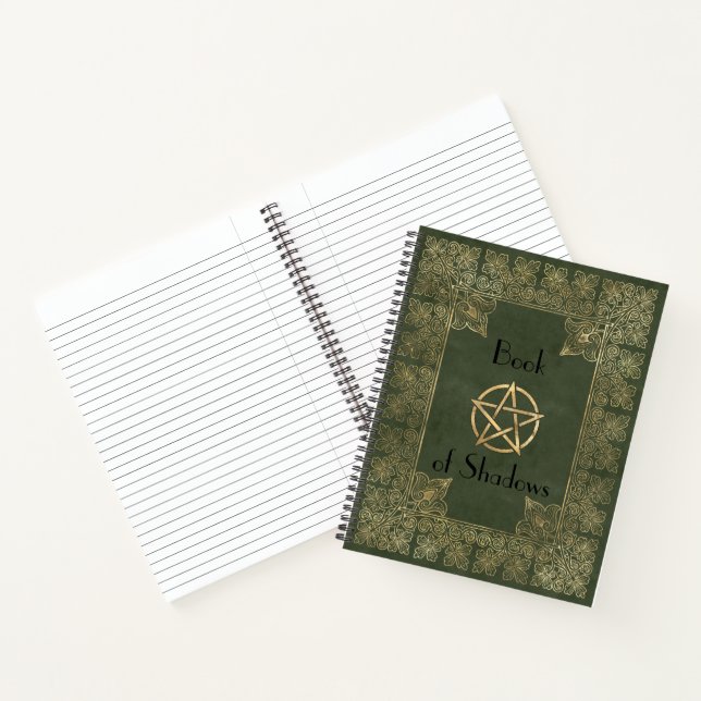 Fancy Gold & Green Book of Shadows (Inside)