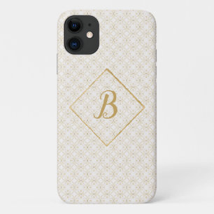 Fancy Golden And White Personalised Case-Mate iPhone Case
