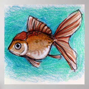 Fancy Goldfish Poster