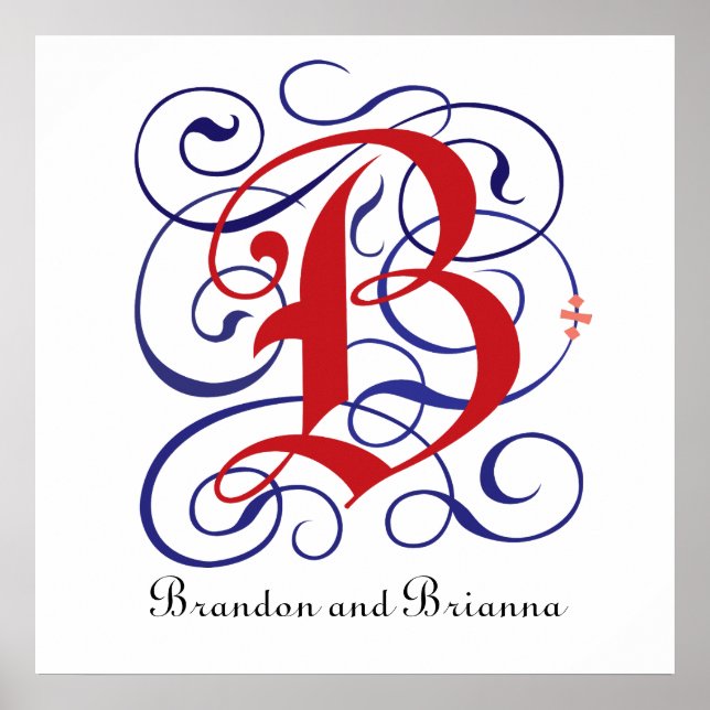 Fancy Gothic Caps Letter B, 300dpi PNG Poster (Front)
