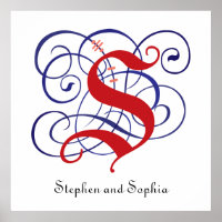 Fancy Gothic Caps Letter S, 300dpi PNG Poster