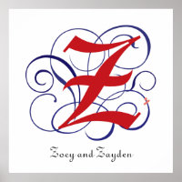 Fancy Gothic Caps Letter Z, 300dpi PNG Customise