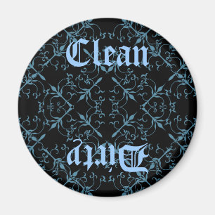 Fancy Gothic clean or dirty diswasher magnet