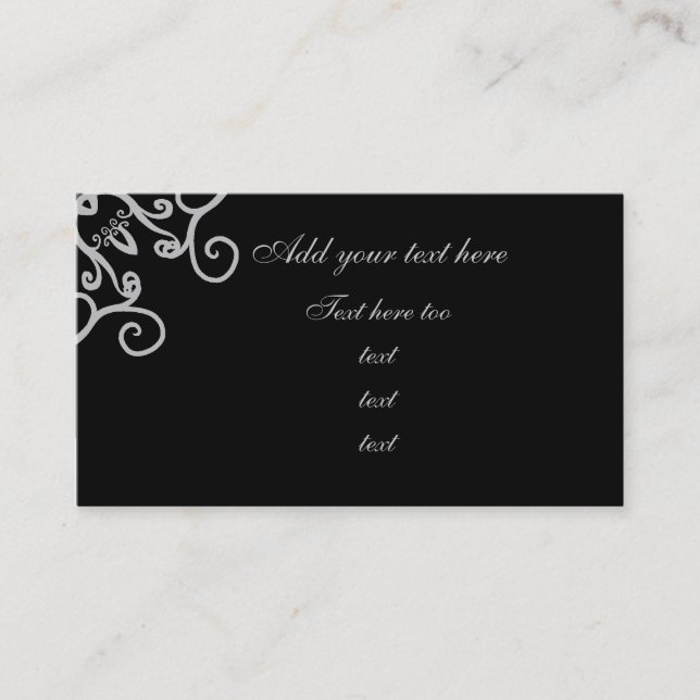 Fancy gothic victorian business card (Front)