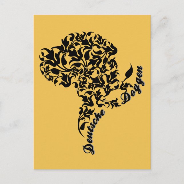 Fancy Great Dane Portrait Postcard (Front)