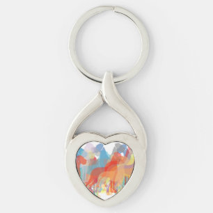 Fancy Great Danes Key Ring