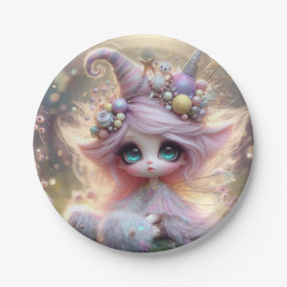 Fancy Hair Cute Hat Paper Plate