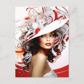 FANCY HAT PARADE #2 POSTCARD