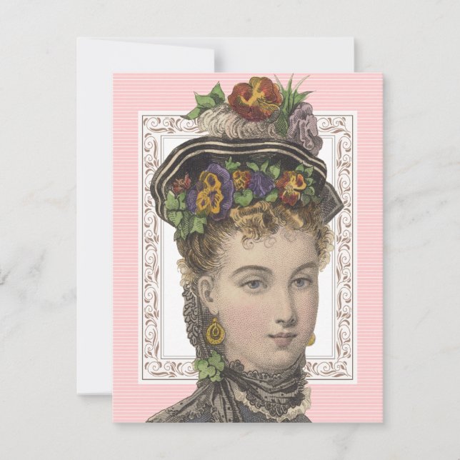 Fancy Hats and Bonnets Brunch Easter Invitation (Front)