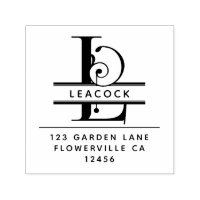 Fancy Head Letter - L -  Return Address Monogram