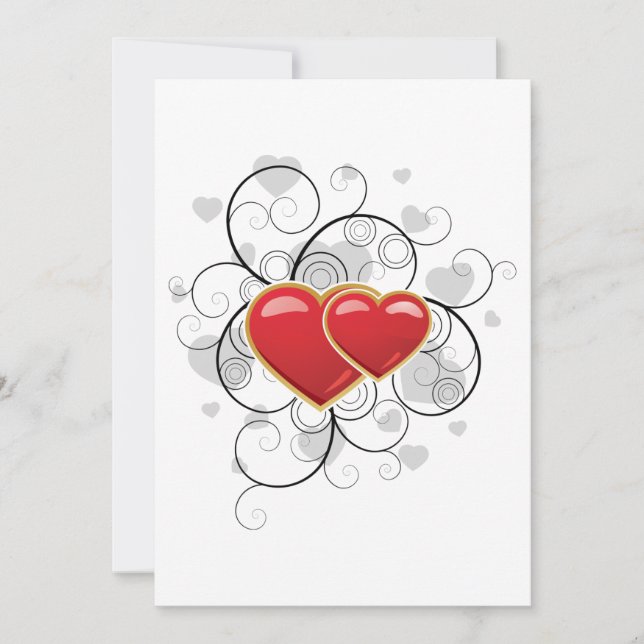 Fancy Heart Invitation (Front)