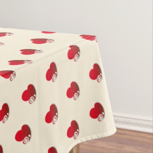 Fancy Heart Pattern Love Tablecloth