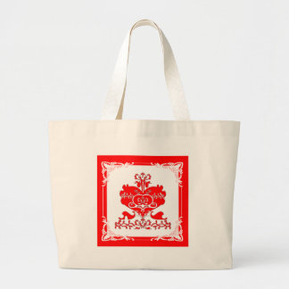 Fancy Heart Square Large Tote Bag
