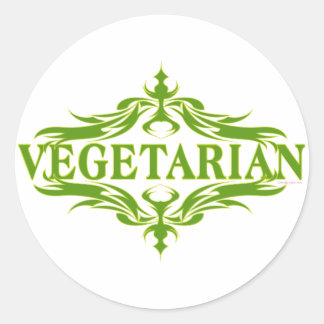 Fancy In Green - Vegetarian Classic Round Sticker
