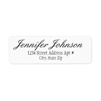 Fancy Italic Script Return Address Envelope Labels
