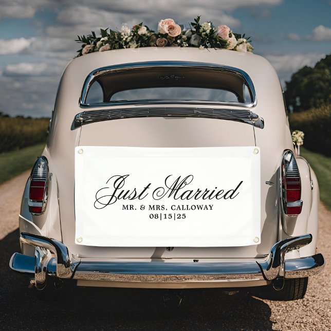 Fancy Just Married Car Banner (Creator Uploaded)