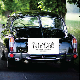 Fancy Just Married Car Banner